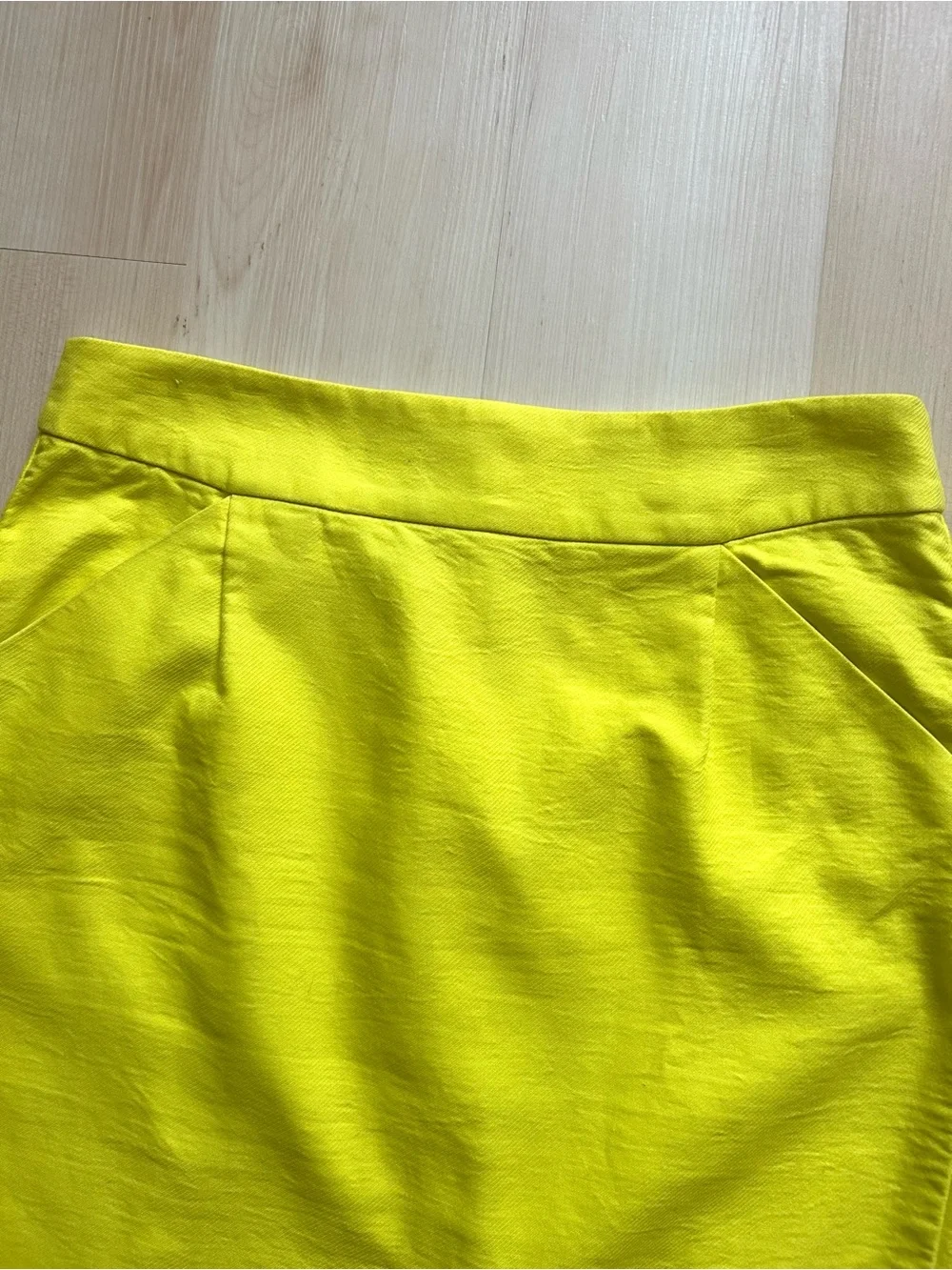J. Crew Neon Yellow Pencil Skirt